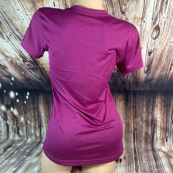 Nike Dri Fit REGULAR FIT Women's Size Small Purple V Neck Athletic T Shirt Top - Picture 3 of 9